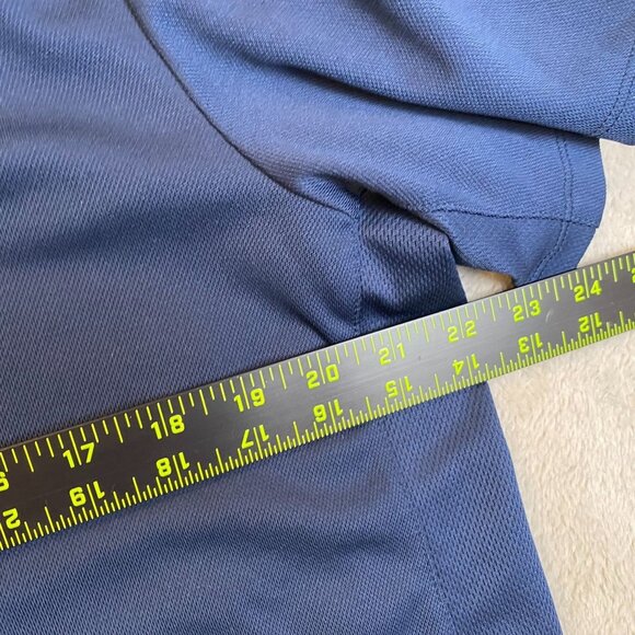 Tek Gear Mens Polo Shirt XL Blue Drytek Recycled Polyester Lightweight Performan - Picture 4 of 7